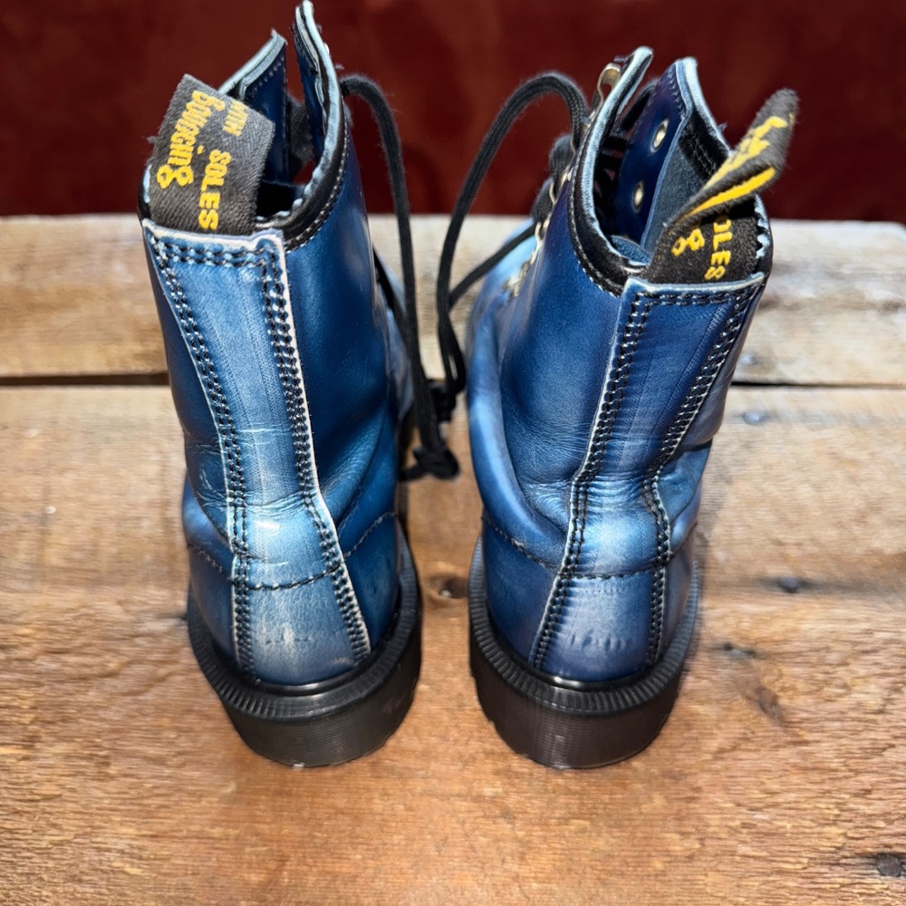 Dr. Martens 8217/34 VTG Made in England Cobalt Blue Boots - Picture 2 of 15